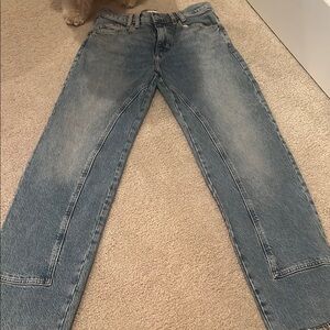We The Free Blue Straight Jeans Vintage Style NWOT 26